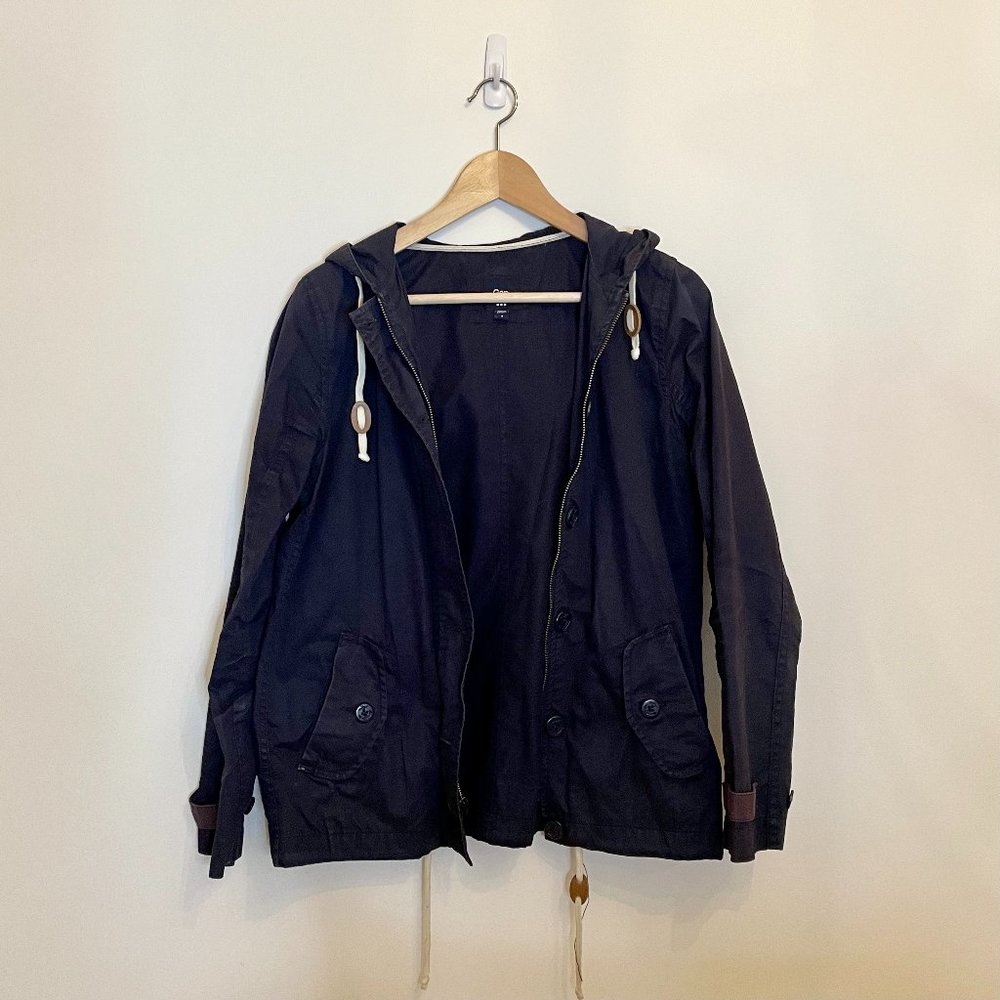 GAP Black Utility Hooded Jacket